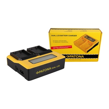 Ładowarka USB PATONA z podwójnym wyświetlaczem LCD do aparatu Nikon ENEL14 EN-EL14