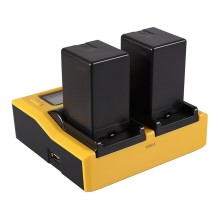 PATONA Podwójna ładowarka USB LCD do Panasonic VBN130 VBN130E VBN260 VBN390