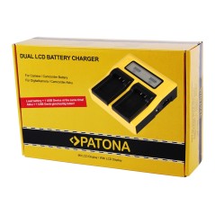 Podwójna ładowarka USB LCD PATONA do Panasonic VBN130 VBN130E VBN260 VBN390