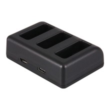Potrójna ładowarka PATONA f. GoPro Hero 8 AHDBT-801 Hero 7 AHDBT-701 Hero 6 Hero 5 AHDBT-501 w komplecie. kabel Potrójna ładowarka PATONA f. GoPro Hero 8 AHDBT-801 Hero 7 AHDBT-701 Hero 6 Hero 5 AHDBT-501 w komplecie. kabel