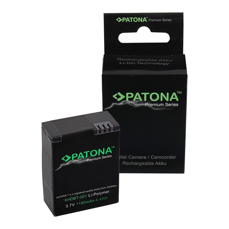 Bateria PATONA Premium do GoPro HD Hero 3+ AHDBT302 AHDBT301 AHDBT201