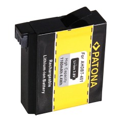 PATONA Bateria f. GoPro Hero 4 AHDBT-401 Czarny Srebrny Music Surf