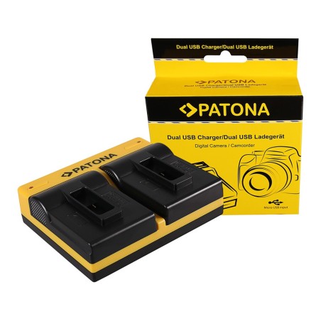 Podwójna ładowarka USB PATONA f. GoPro Hero 8 AHDBT-801 Hero 7 AHDBT-701 Hero 6 Hero 5 AHDBT-501