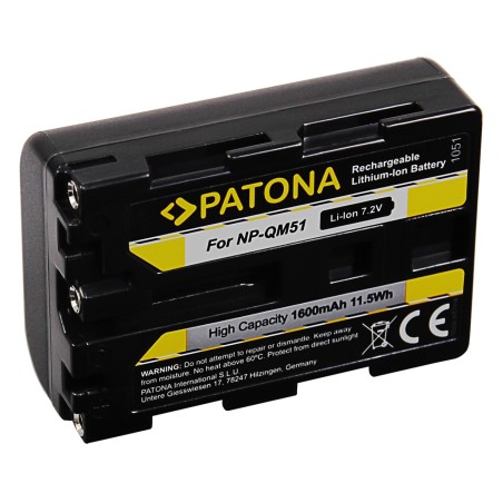 PATONA Bateria f. Sony NP-FM55 QM51 FM50 DSLR-A100