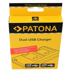 PATONA Ładowarka podwójna Dual Quick do Sony NP-FW50 (z kablem USB-C)