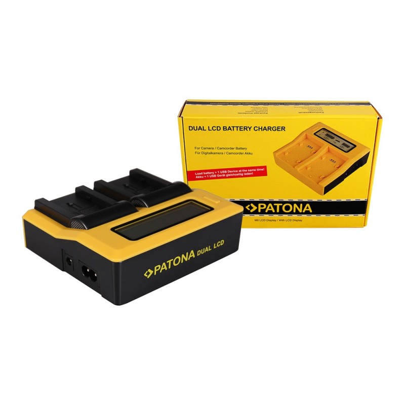 PATONA Podwójna ładowarka USB LCD do Canon BP808 BP-808 BP819 BP-819 BP820 BP-820