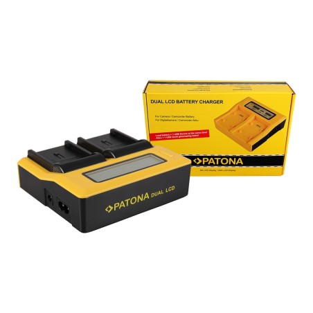 Ładowarka USB PATONA z podwójnym wyświetlaczem LCD do JVC BNV408 BN-V408