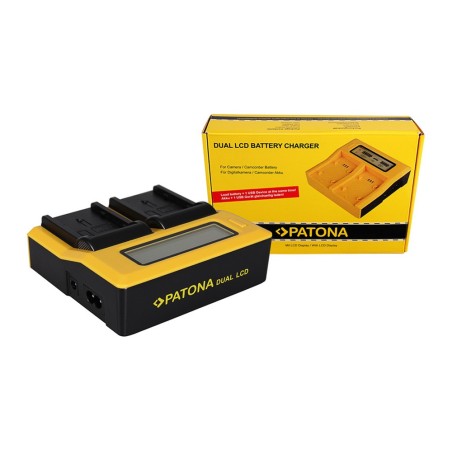 PATONA Podwójna ładowarka USB LCD do Panasonic DU14 VBG130K 260K VBG6