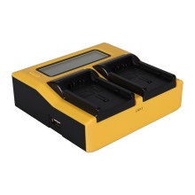 PATONA Podwójna ładowarka USB LCD do Panasonic DU14 VBG130K 260K VBG6