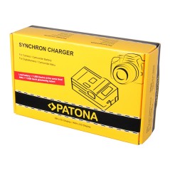Ładowarka USB PATONA Synchron f. Canon NB1L NB-1L NB1LH z wyświetlaczem LCD