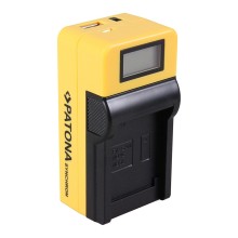 Ładowarka USB PATONA Synchron f. Canon NB4L NB-4L NB5L z wyświetlaczem LCD