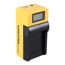 Ładowarka USB PATONA Synchron f. Canon NB6L NB-6L Samsunga z wyświetlaczem LCD