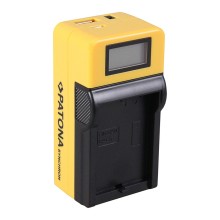 Ładowarka USB PATONA Synchron f. Canon LPE5 LP-E5 z wyświetlaczem LCD