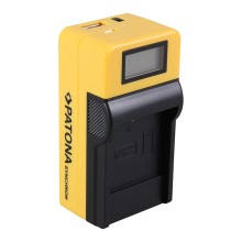 Ładowarka USB PATONA Synchron f. Casio NP40 NP-40 z wyświetlaczem LCD
