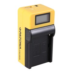 Ładowarka USB PATONA Synchron f. Sony NP-FM50 NP-F550 NP-F750 NP-F970 z wyświetlaczem LCD
