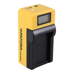 Ładowarka USB PATONA Synchron f. Konica Minolta NP200 z wyświetlaczem LCD