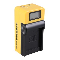 Ładowarka USB PATONA Synchron f. Casio NP110 NP130 NP-130 z wyświetlaczem LCD