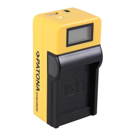 Ładowarka USB PATONA Synchron f. Casio NP110 NP130 NP-130 z wyświetlaczem LCD