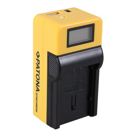Ładowarka USB PATONA Synchron f. Panasonic VBN130 VBN130E z wyświetlaczem LCD