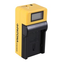 Ładowarka USB PATONA Synchron f. Panasonic VBN130 VBN130E z wyświetlaczem LCD