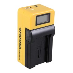 Ładowarka USB PATONA Synchron f. Canon BP727 BP-727 z wyświetlaczem LCD