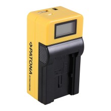 Ładowarka USB PATONA Synchron f. Canon BP727 BP-727 z wyświetlaczem LCD