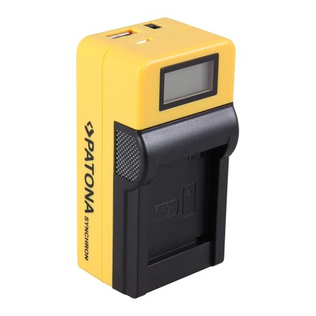 Ładowarka USB PATONA Synchron f. Panasonic BCM13 DMWBCM13 z wyświetlaczem LCD