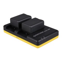 Podwójna szybka ładowarka PATONA f. Panasonic VW-VBT190 VBT-380 HC-V757 w tym. Kabel micro-USB