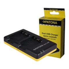 Podwójna szybka ładowarka PATONA f. Sony NP-BG1 DSC H55 H70 w komplecie. Kabel micro-USB