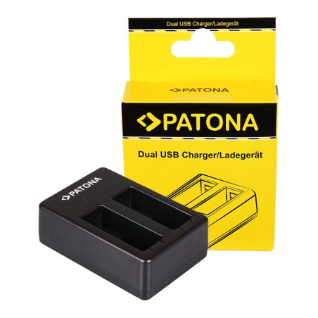 Podwójna szybka ładowarka PATONA f. GoPro Hero 8 AHDBT-801 Hero 7 AHDBT-701 Hero 6 Hero 5 AHDBT-501 w komplecie. Kabel mikro-USB
