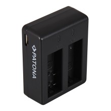 Podwójna ładowarka USB PATONA f. SJCAM SJ4000 SubTig3 Rollei Actioncam 220 300 300 Plus 310 330 415 416 426 inkl. Kabel mikro-US Podwójna ładowarka USB PATONA f. SJCAM SJ4000 SubTig3 Rollei Actioncam 220 300 300 Plus 310 330 415 416 426 inkl. Kabel mikro-US
