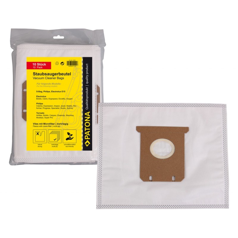 Worek do odkurzacza PATONA 10 z wielowarstwowym polarem w komplecie. Mikrofiltr f. Elektrolux E15
