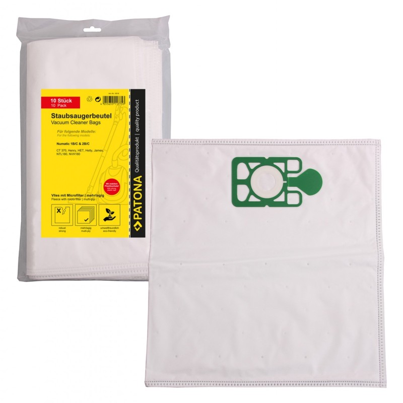 Worek do odkurzacza PATONA 10 z wielowarstwowym polarem w komplecie. Mikrofiltr f. Numatic 1 B/C Worek do odkurzacza PATONA 10 z wielowarstwowym polarem w komplecie. Mikrofiltr f. Numatic 1 B/C