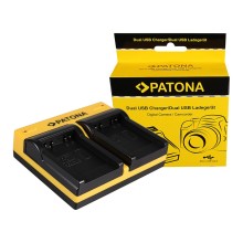 PATONA Dual Ladegerät f. Canon SLB-10A Ixus 85 IS SLB-10A IXY DIGITAL 25 IS SLB-10A inkl. Micro USB