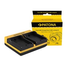 PATONA Dual Ladegerät f. Canon LP-E5 EOS 1000D 450D 500D inkl. Kabel micro-USB