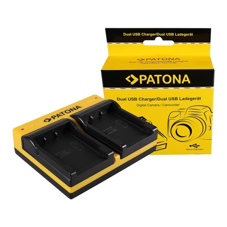 PATONA Dual Ladegerät f. Casio NP-20 Exilim EXM1 EX-M1 EXM2 EX-M2 EXM20 EX-M20 EXS1 inkl. Micro USB