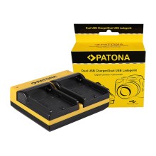PATONA Dual Ladegerät f. Sony NP-FM50 NP-F550 NP-F750 NP-F970 inkl. Kabel micro-USB