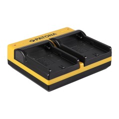 PATONA Dual Ladegerät f. Sony NP-FM50 NP-F550 NP-F750 NP-F970 inkl. Kabel micro-USB