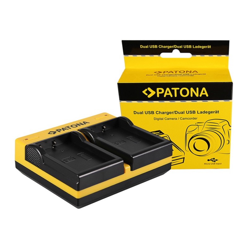 PATONA Dual Ladegerät f. Nikon EN-EL9 D40 D40x D5000 D60 inkl. Kabel micro-USB