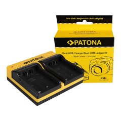 PATONA Dual Ladegerät f. Panasonic CGA-S002E Lumix FZ5 DMCFZ 8 DMC-FZ 8 DMCFZ1 FZ1B inkl. Micro USB