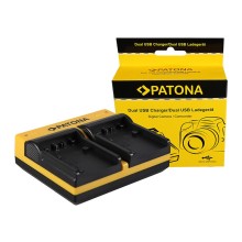 PATONA Dual Ladegerät f. Sony NP-FP50 Alpha A230 A290 A330 A380 A390 NP-FP50 CX E inkl. Mikro-USB Ka