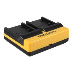 PATONA Dual Ladegerät f. Sony NP-FP50 Alpha A230 A290 A330 A380 A390 NP-FP50 CX E inkl. Mikro-USB Ka