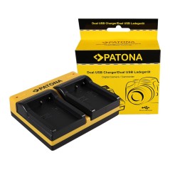 PATONA Podwójna ładowarka f. Casio NP-90 Exilim EXH10 EX-H10