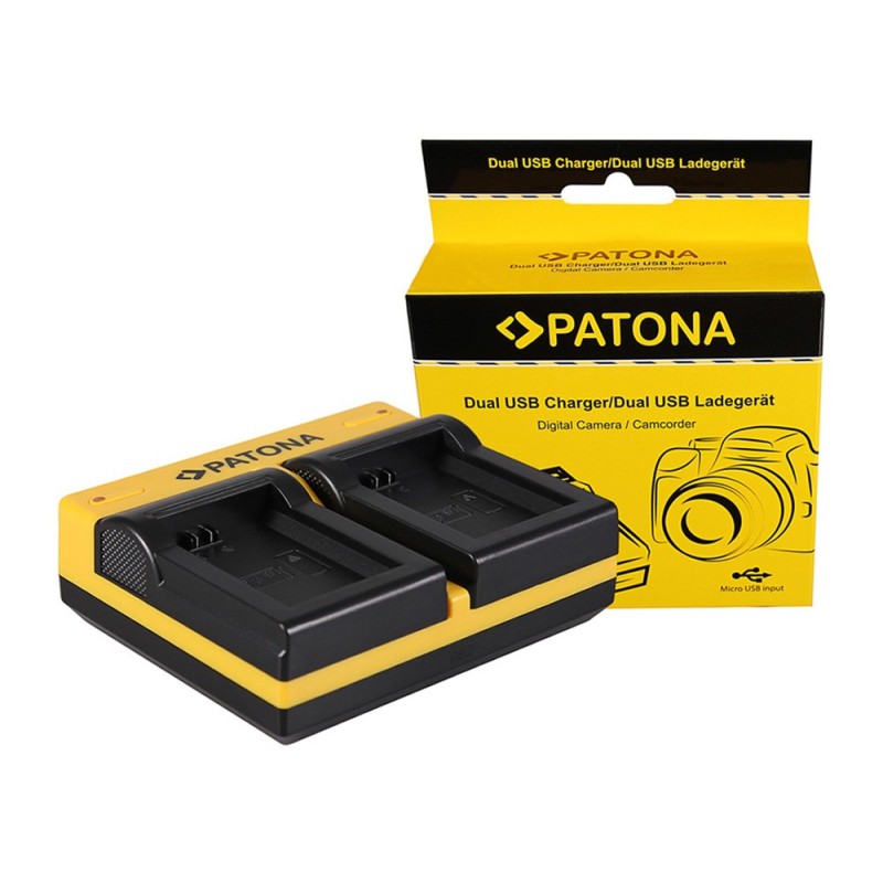 Podwójna ładowarka PATONA Sony Sony NP-FW50 NEX A33 A55 NEX.3 NEX.3C NEX.5 NEX.5A NEX.5C w komplecie. Kabel mikro-USB