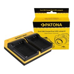 PATONA Podwójna ładowarka f. EN-EL12 Coolpix AW100 AW110 P300 P310 P330 S1000pj w komplecie. Kabel mikro-USB