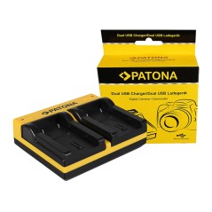 PATONA Podwójna ładowarka f. JVC BN-VF808U GR-D DRD818 DR-D818 GRD720 GR-D720 GRD720E w tym. Kabel mikro-USB