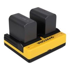 PATONA Podwójna ładowarka f. JVC BN-VF808U GR-D DRD818 DR-D818 GRD720 GR-D720 GRD720E w tym. Kabel mikro-USB