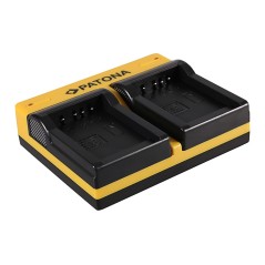 PATONA Podwójna ładowarka f. Samsung SLB-0837B IA-BH130C IA-BH130LB Digimax i85 L74 szeroki w zestawie. Kabel mikro-USB