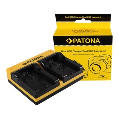PATONA Dual Ladegerät f. Kodak Klic-8000 DB-50 Easyshare Z1012 IS Z1085 IS Z1485 IS Z612 inkl. Mikro
