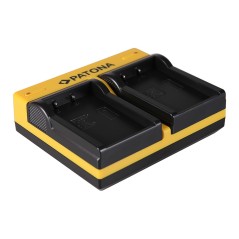 PATONA Podwójna ładowarka f. Olympus PS-BLS1 Evolt E400 E400 E400 E-400 E410 E410 E410 w tym. Kabel mikro-USB